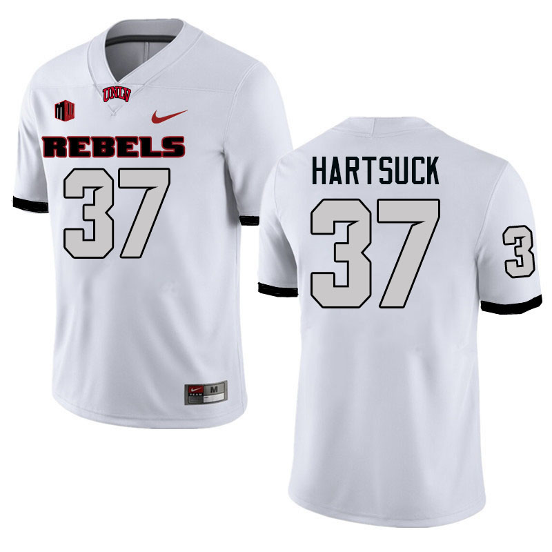 Men #37 Devin Hartsuck UNLV Rebels College Football Jerseys Stitched-White